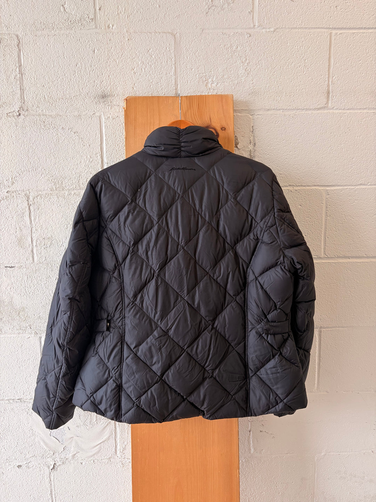 Black Eddie Bauer Goose Down Puffer Coat : XL