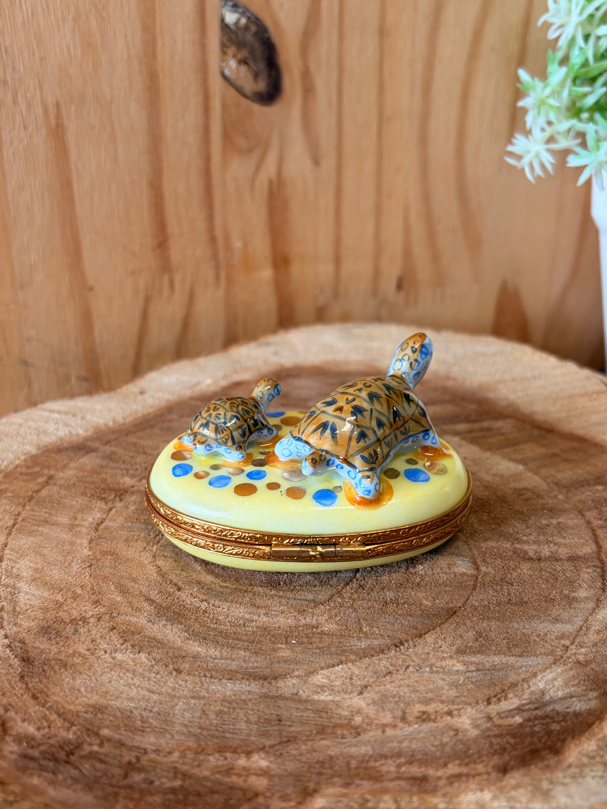 Limoges Porcelain Turtles Trinket Box (Local Pickup Only)