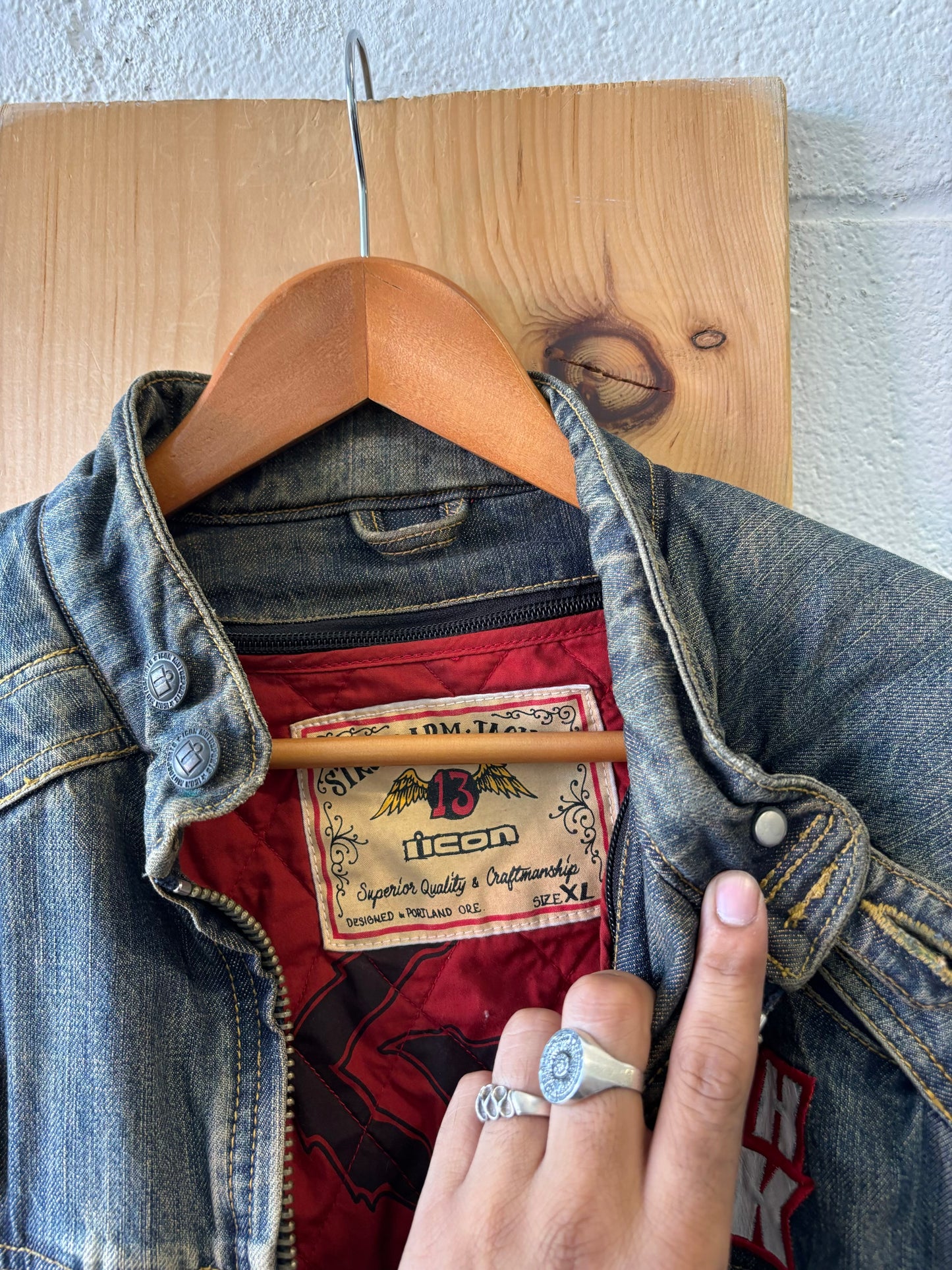 Vtg Strongarm Icon Moto Jacket : XL