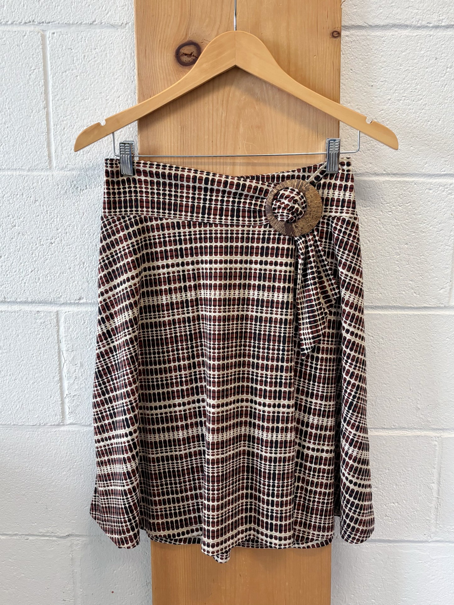 Vtg Printed Skirt : XS
