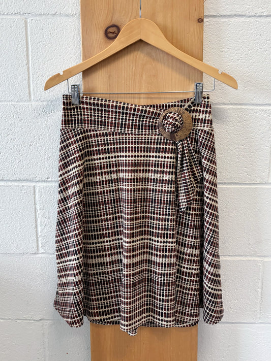 Vtg Printed Skirt : XS