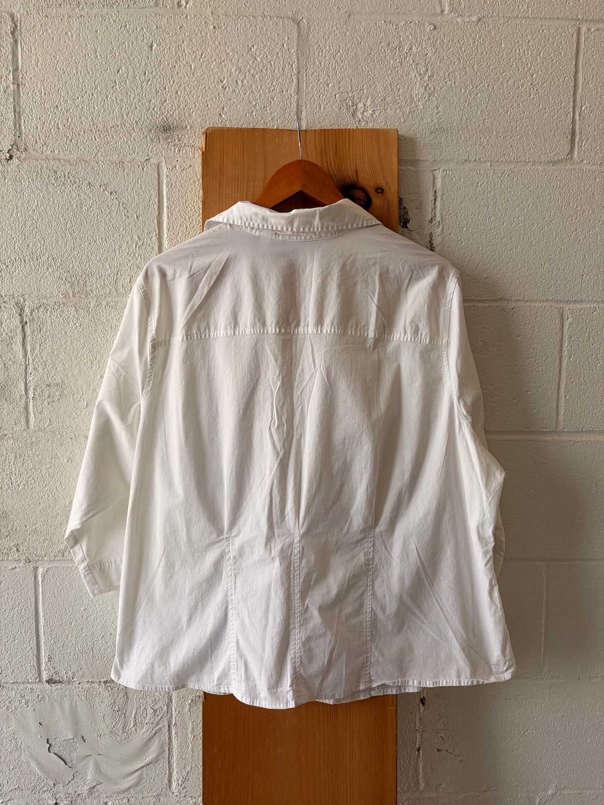 Lace-Up White Blouse : 3X