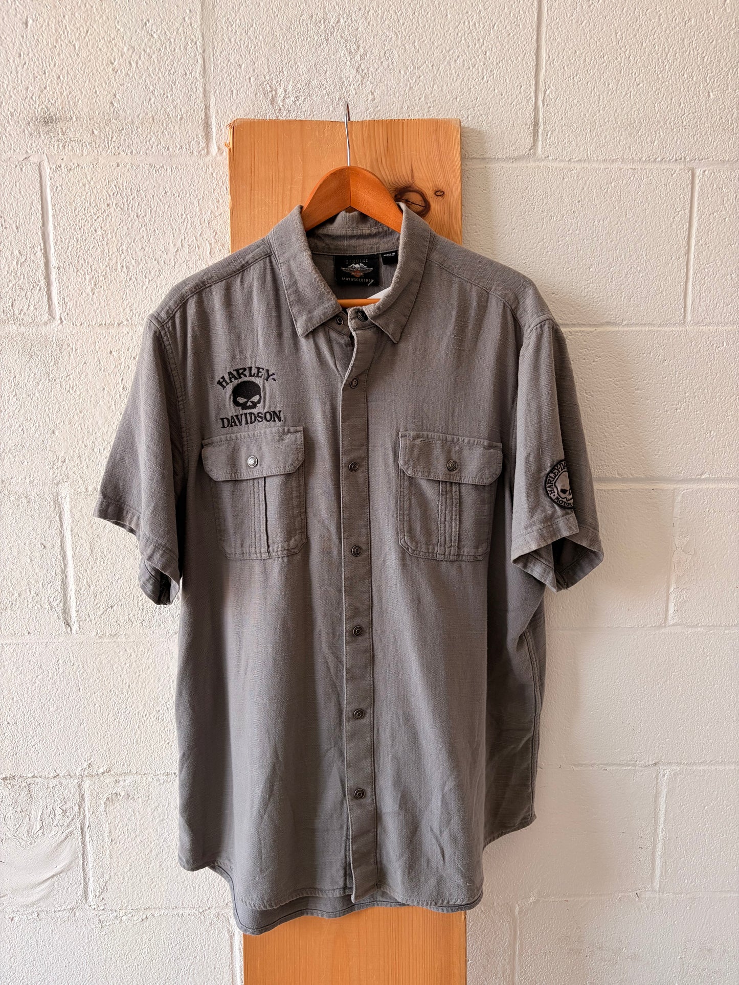 Gray Harley Button Down : XL