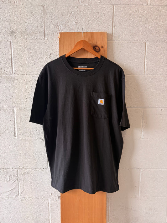 Black Carhartt Pocket Tee : L