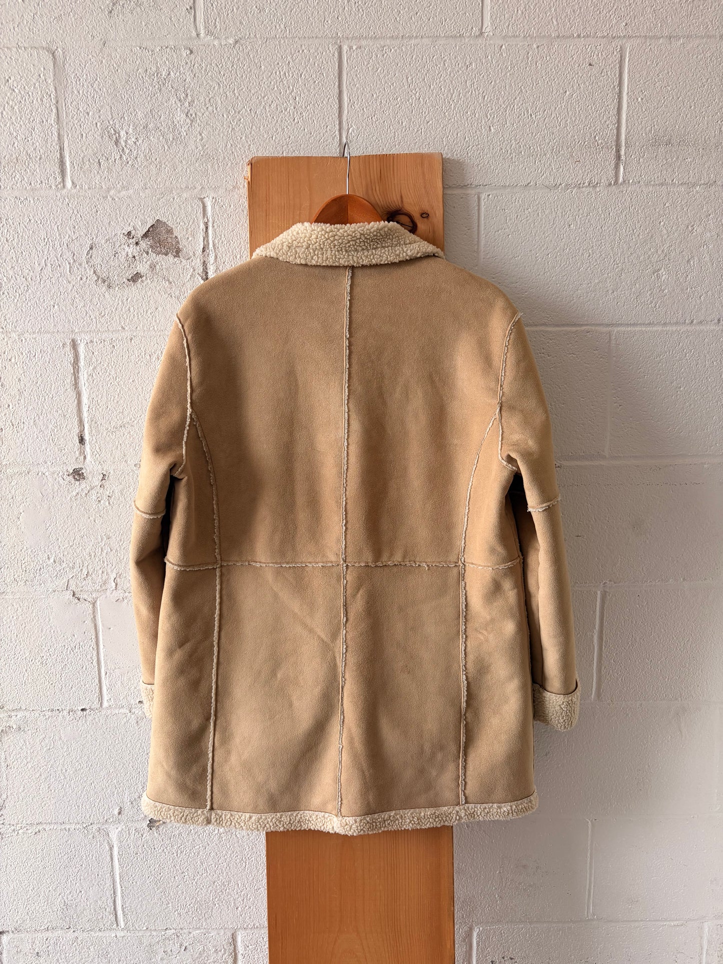 Weatherproof Tan Sherpa Lined Coat : L