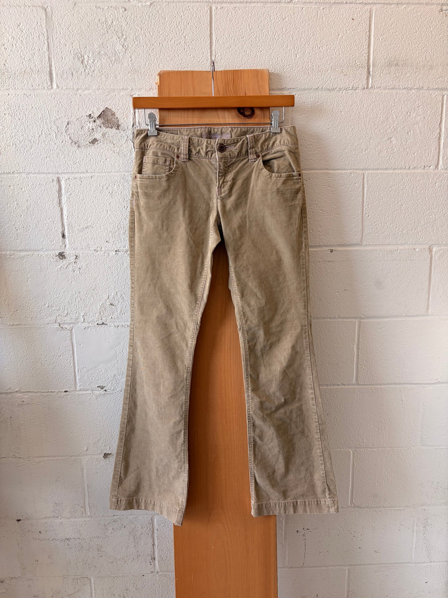 Y2K Khaki Corduroy Pants : 8