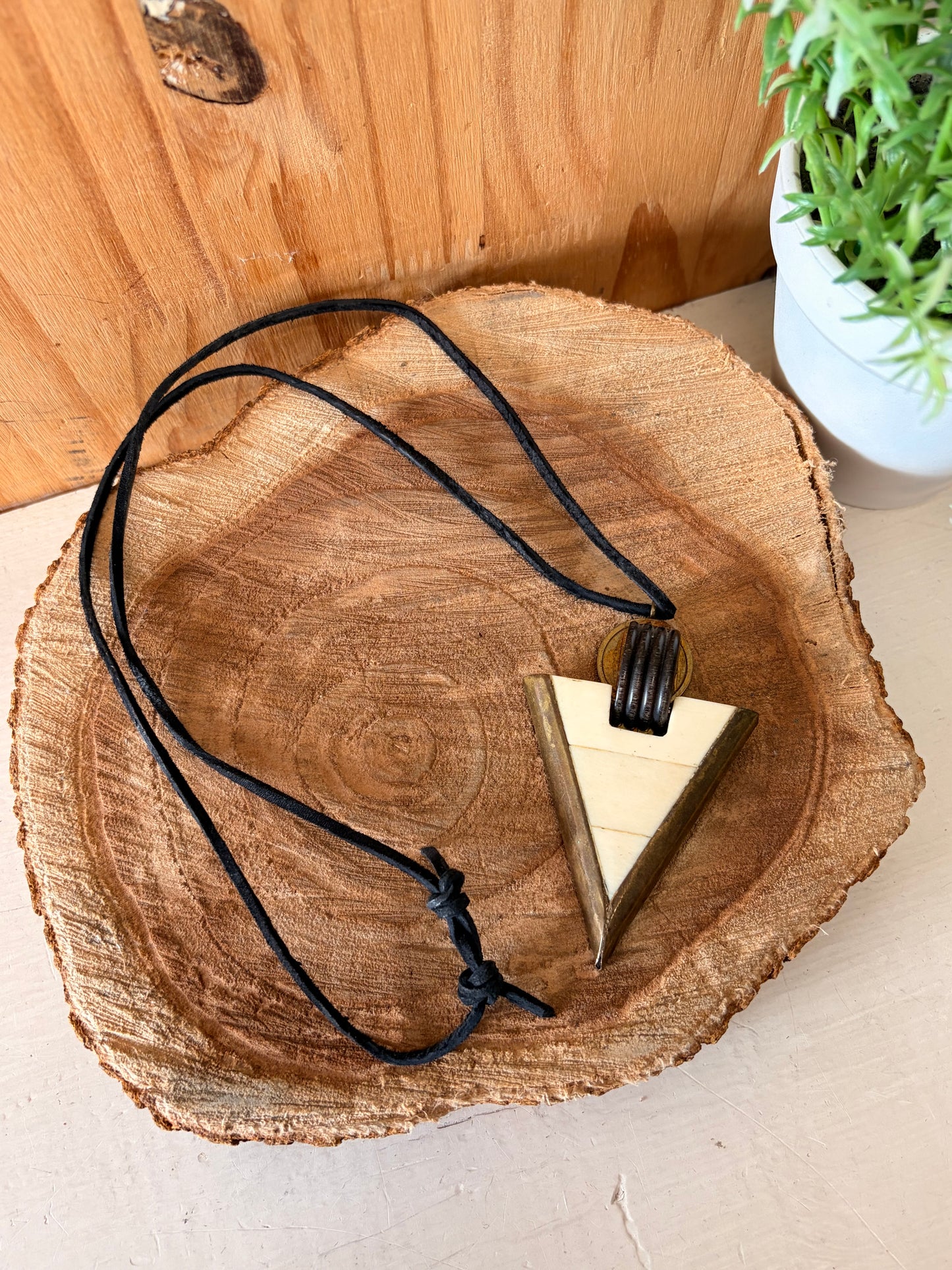 Handmade Triangle Cord Necklace