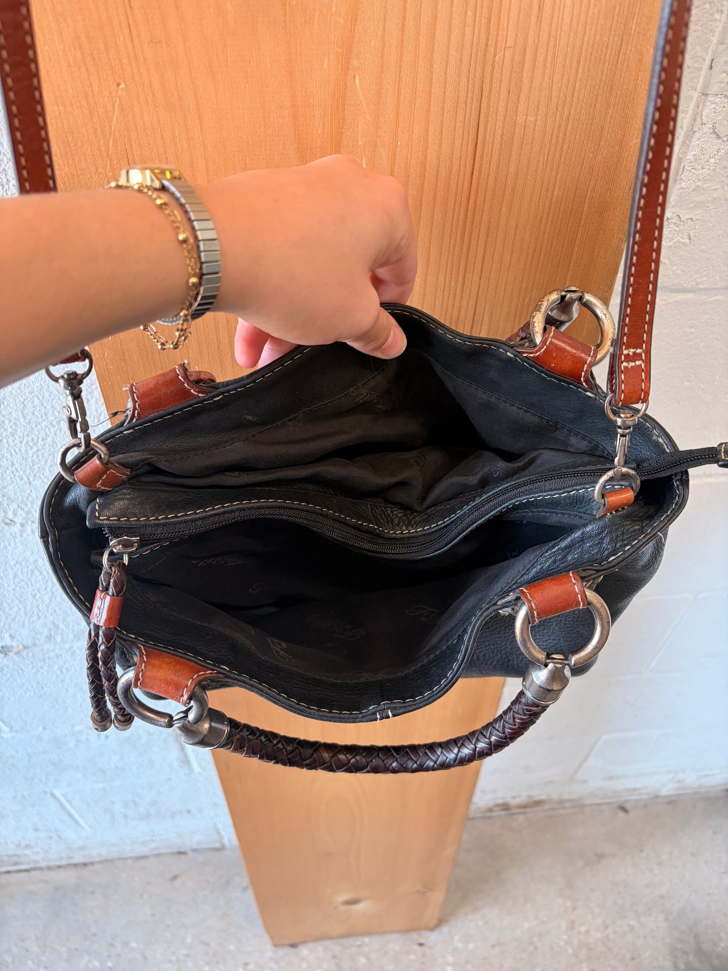 Black & Brown Fossil Purse