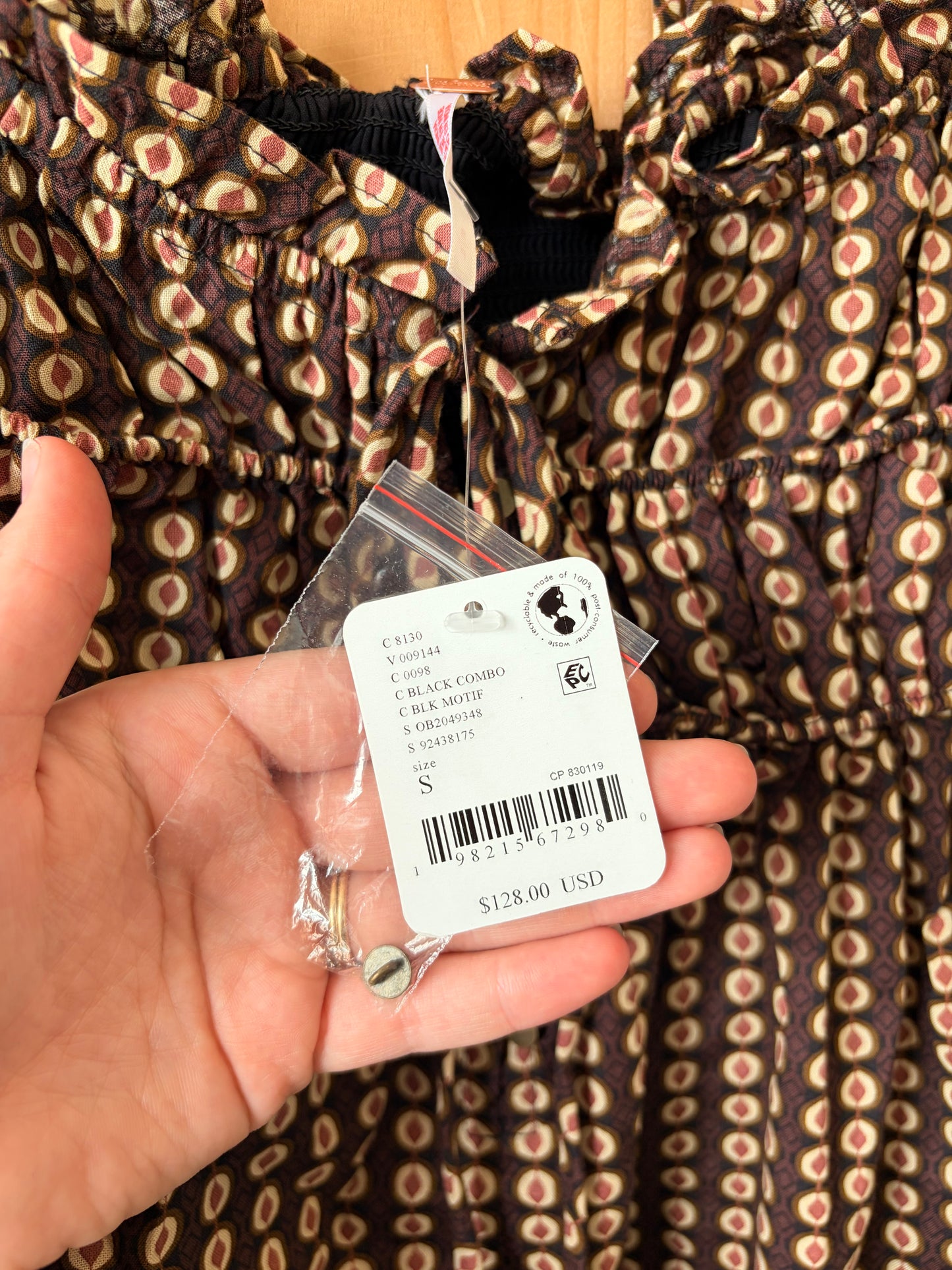 NWT Free People Smocked Babydoll Dress : S
