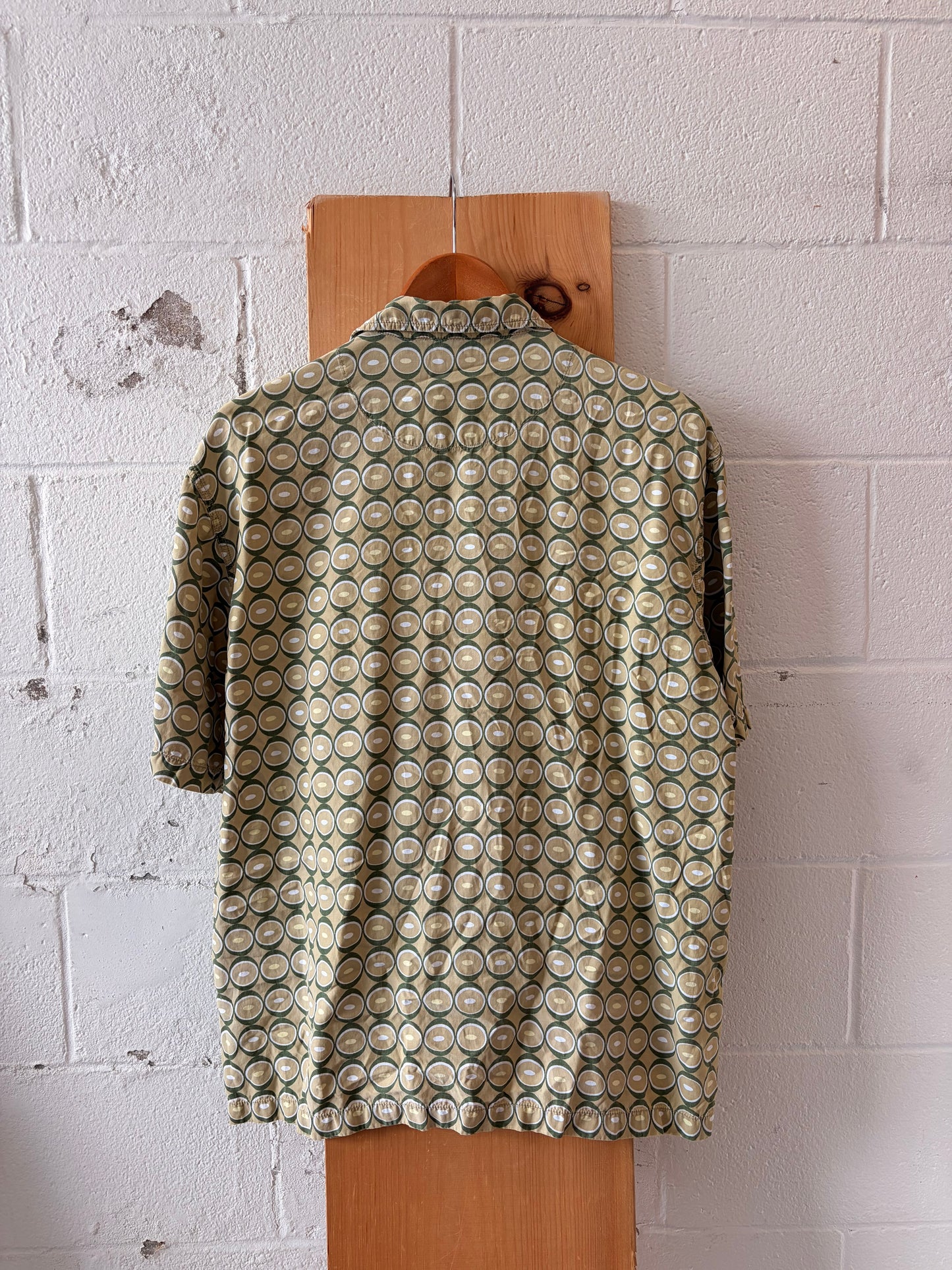 Vtg Unionbay Green Patterned Button Up : L