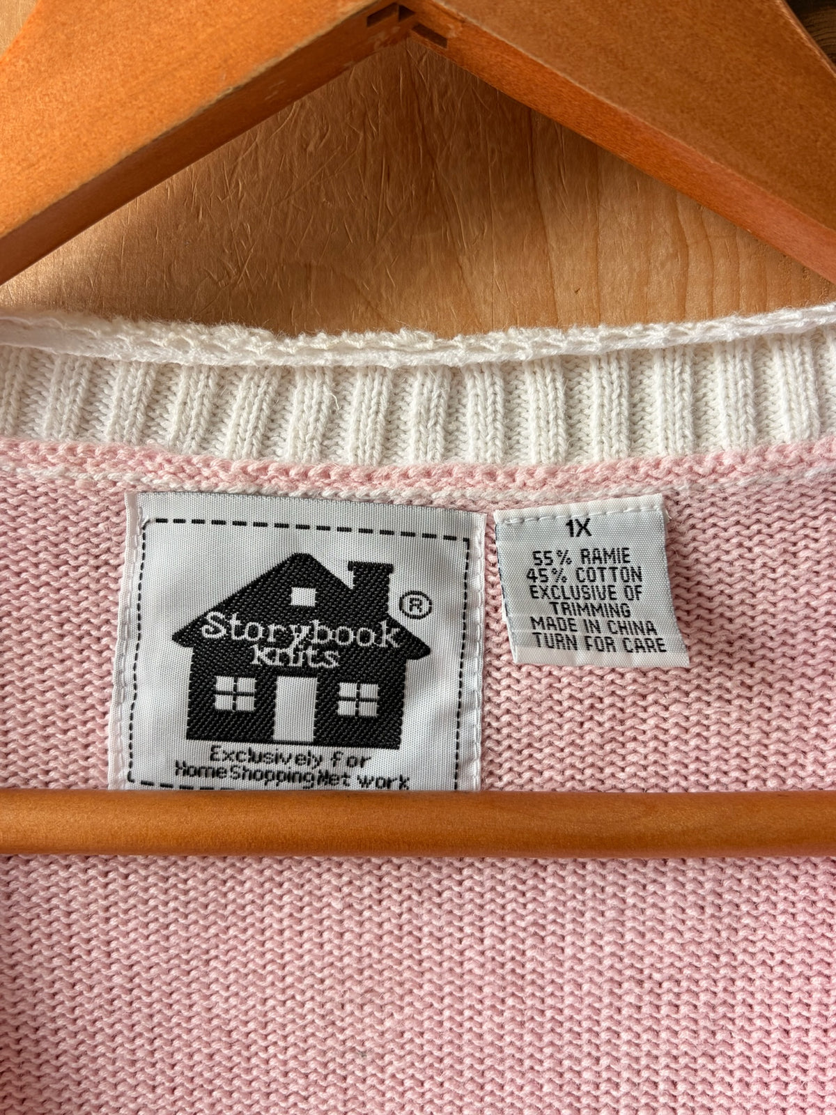 Vtg Pink Dog Cardigan : 1X