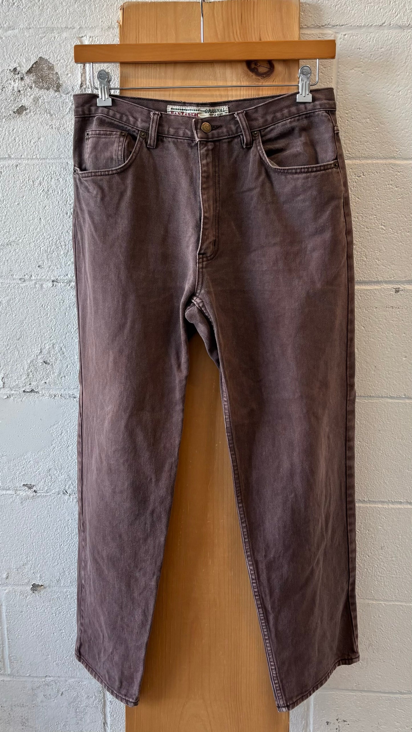 Vtg Brown Jeans : 34" W