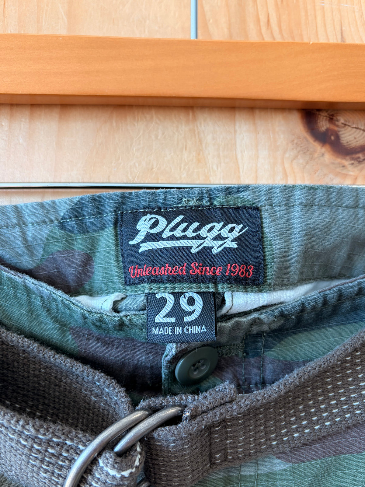 Belted Camo Cargo Shorts : 29