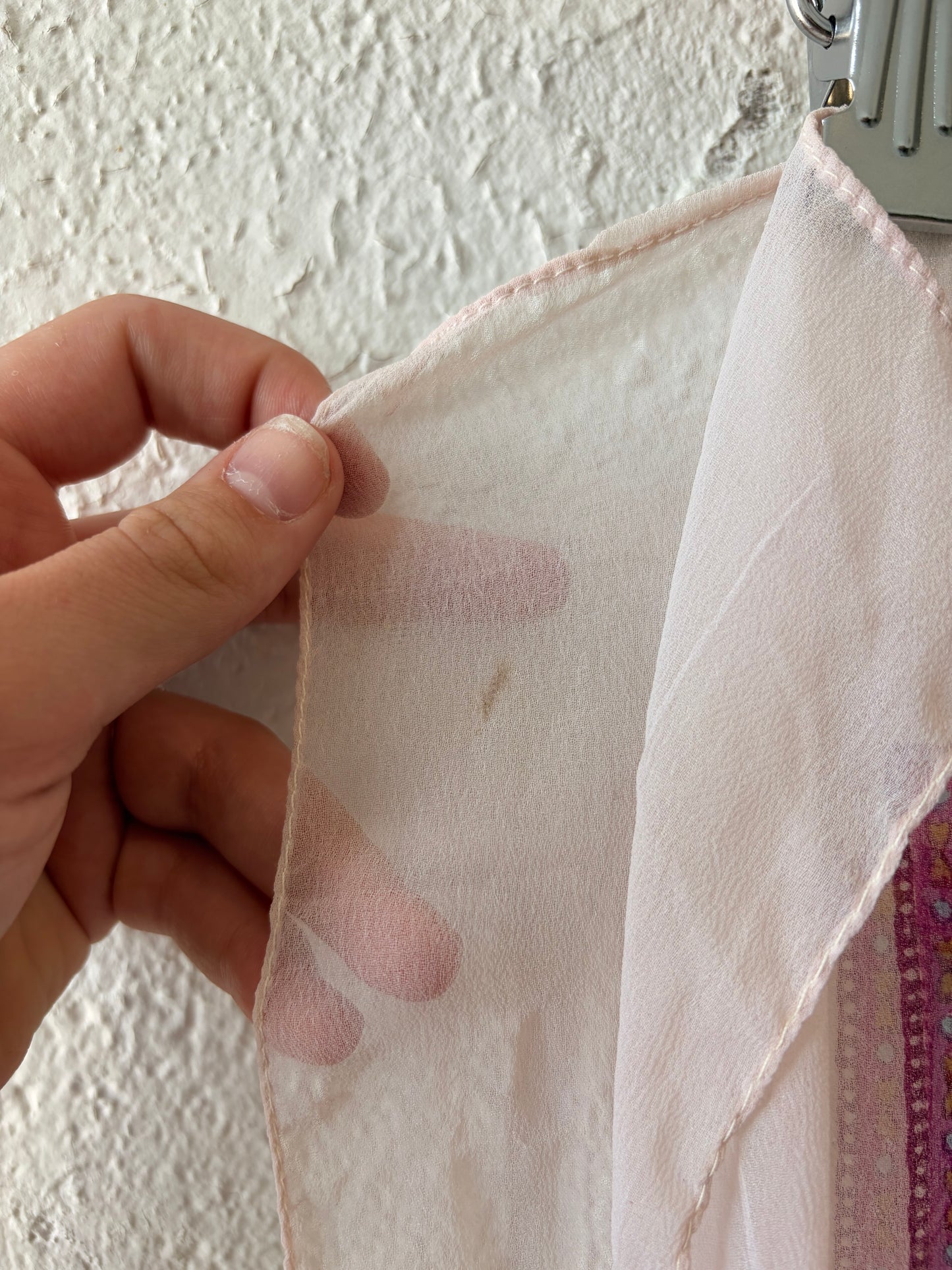 Pink Patterned Scarf