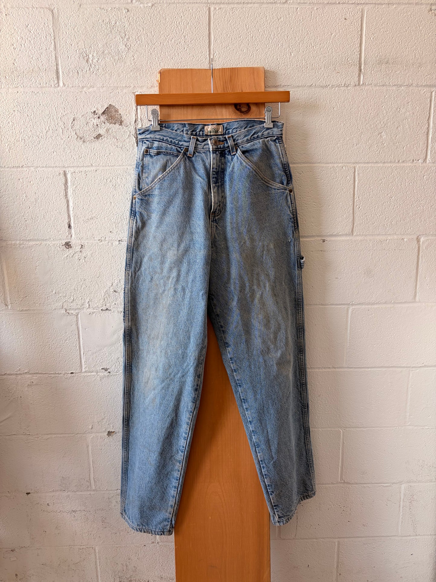 Distressed Flannel Lined Carpenter Jeans : 32”W