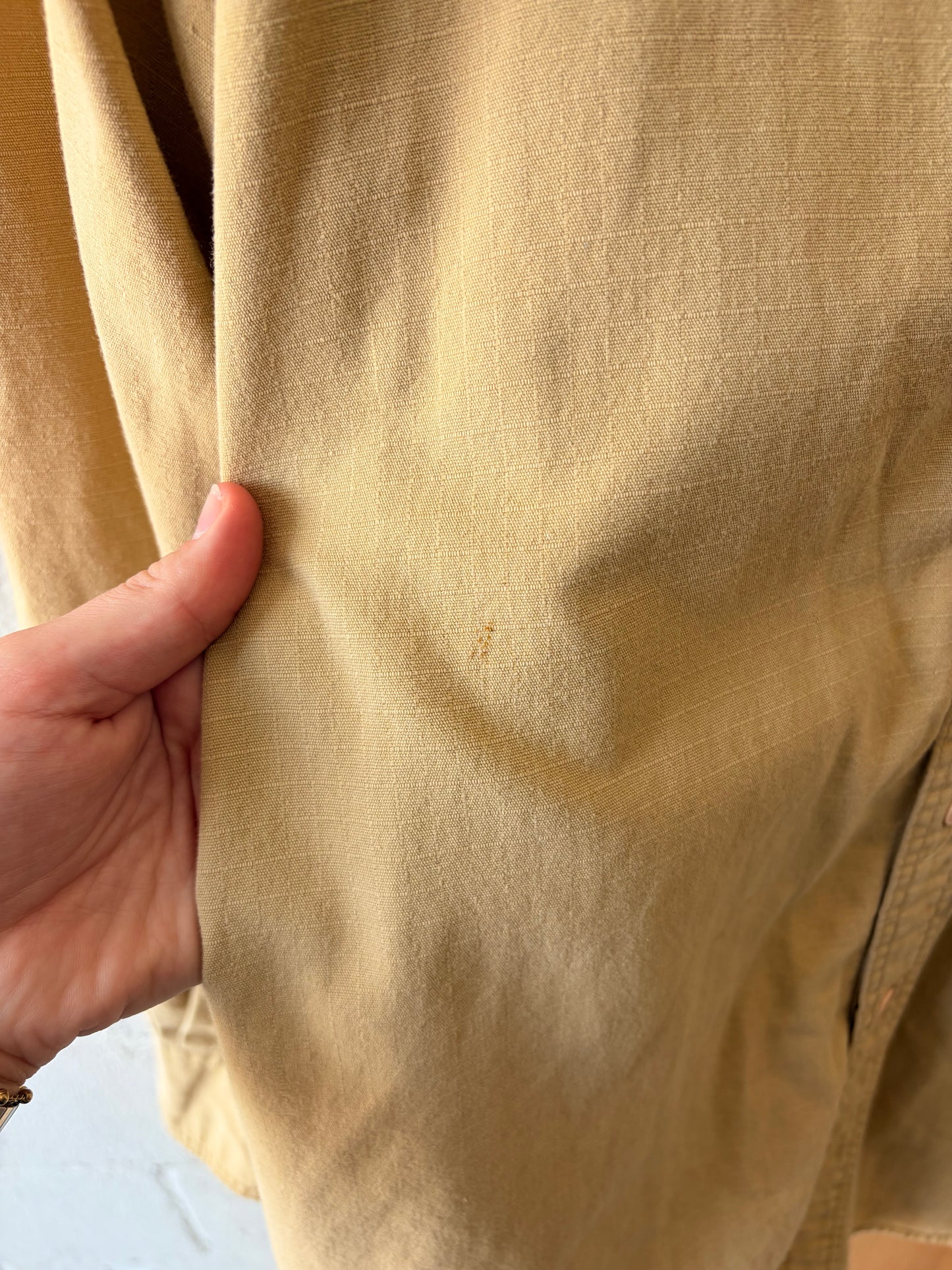 Khaki Button Down : 2XL