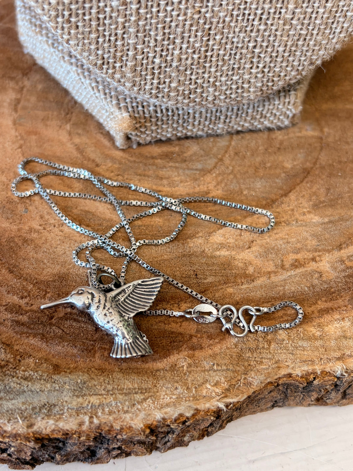925 Silver Hummingbird Necklace
