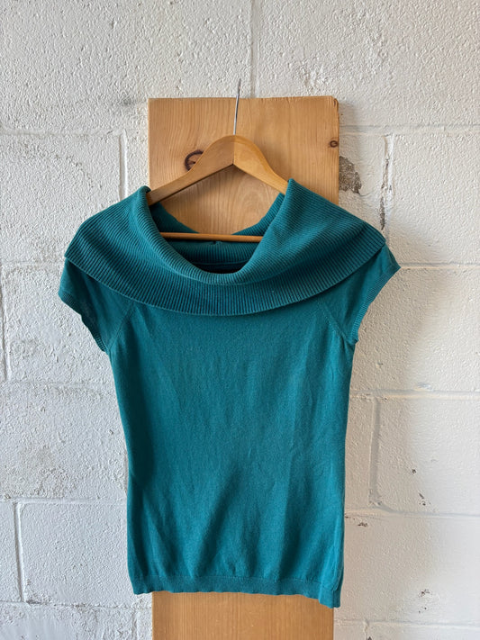 Blue Off Shoulder Top : M