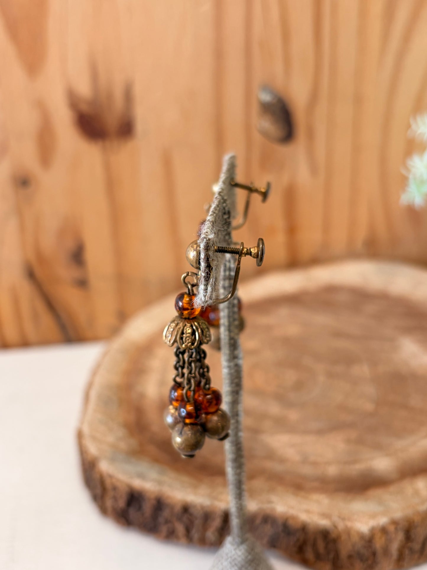 Amber Beaded Earrings