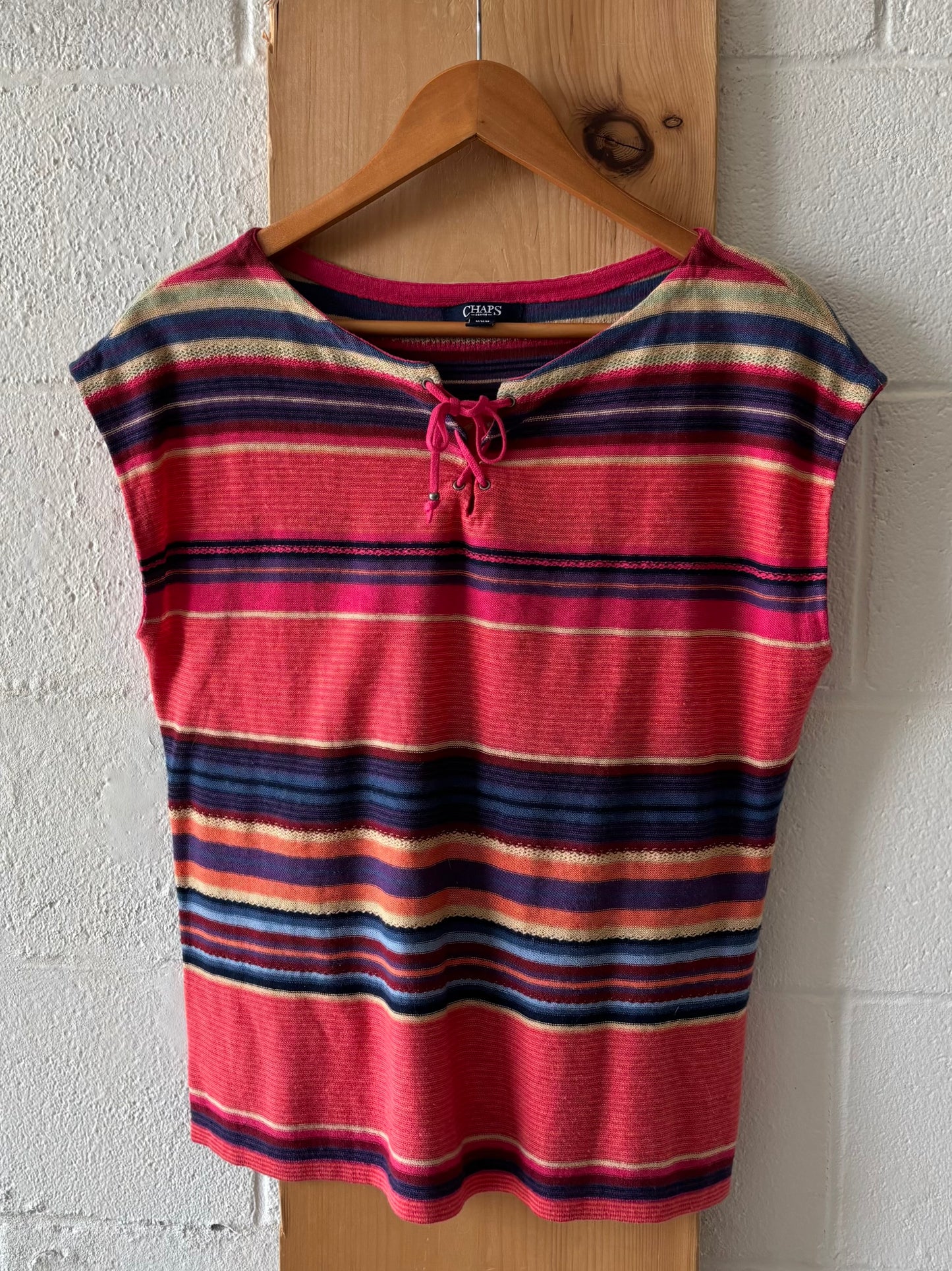 Striped Chaps Sleeveless Top : M