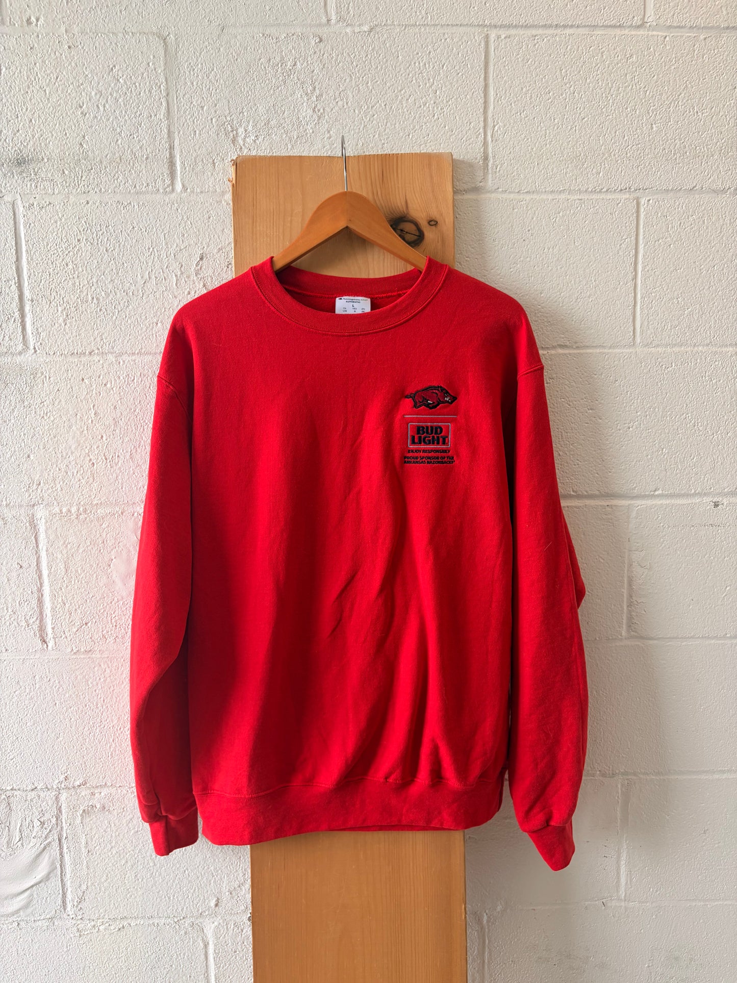 Champion Razorback Patched Crew : L
