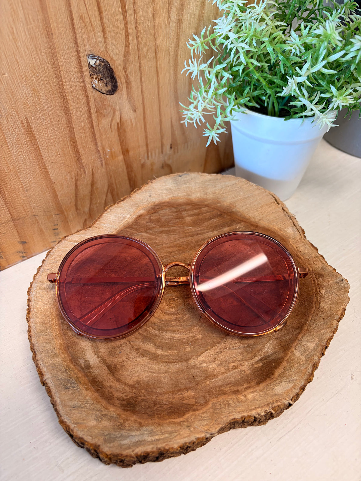 Round Raspberry Sunglasses (Local Pick Up Only)