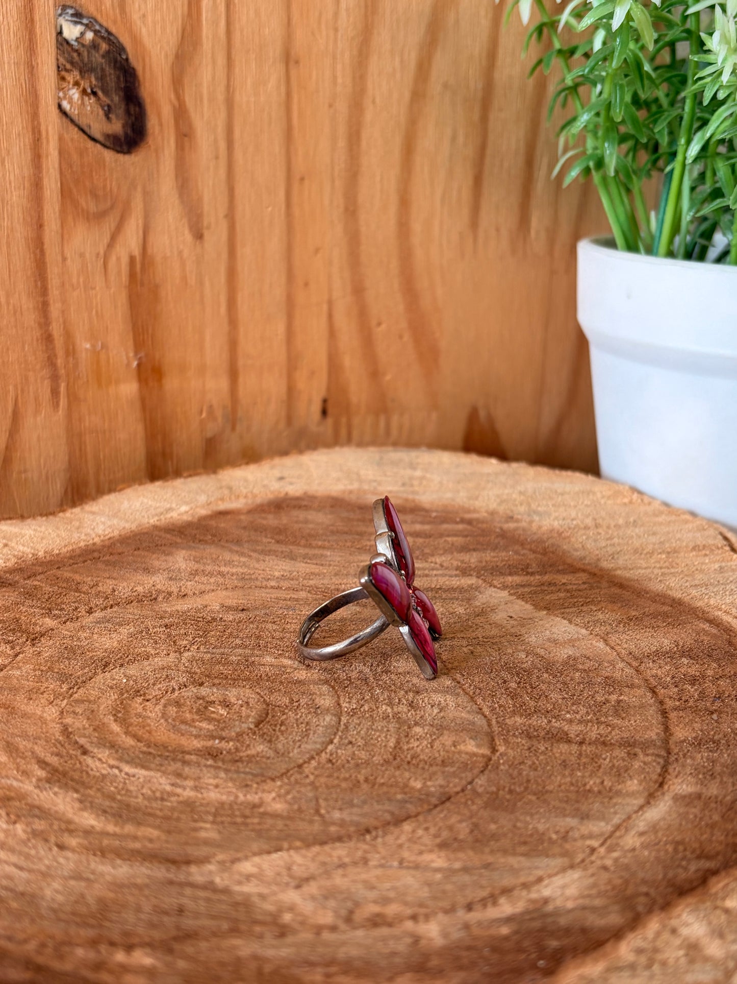 Pink Butterfly Ring : Size 6