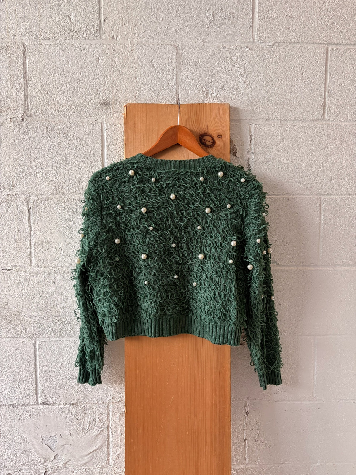 Green Embellished Cardigan : S/M