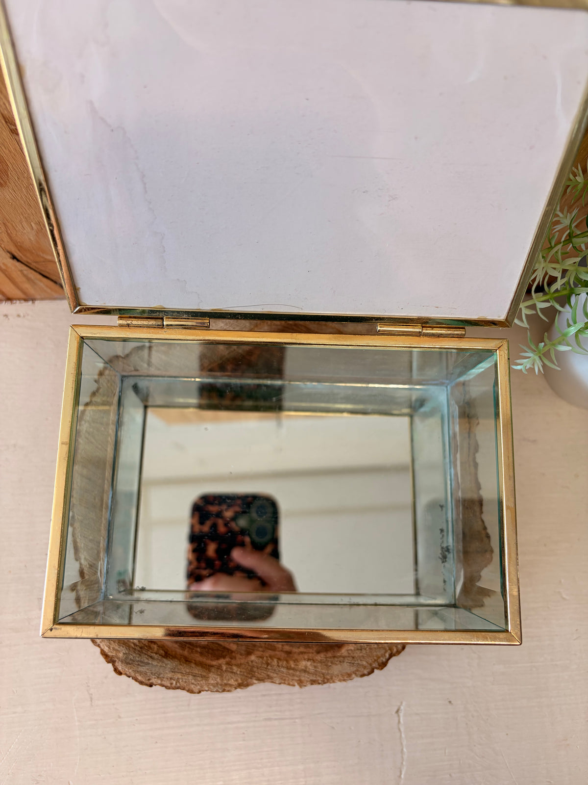 Vtg Mirrored Angel Trinket Box (Local Pick Up Only)