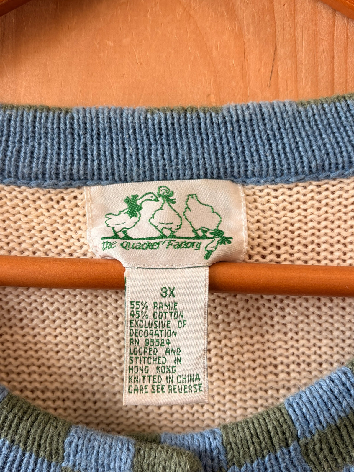 Vtg Autumn Harvest Cardigan : 3X