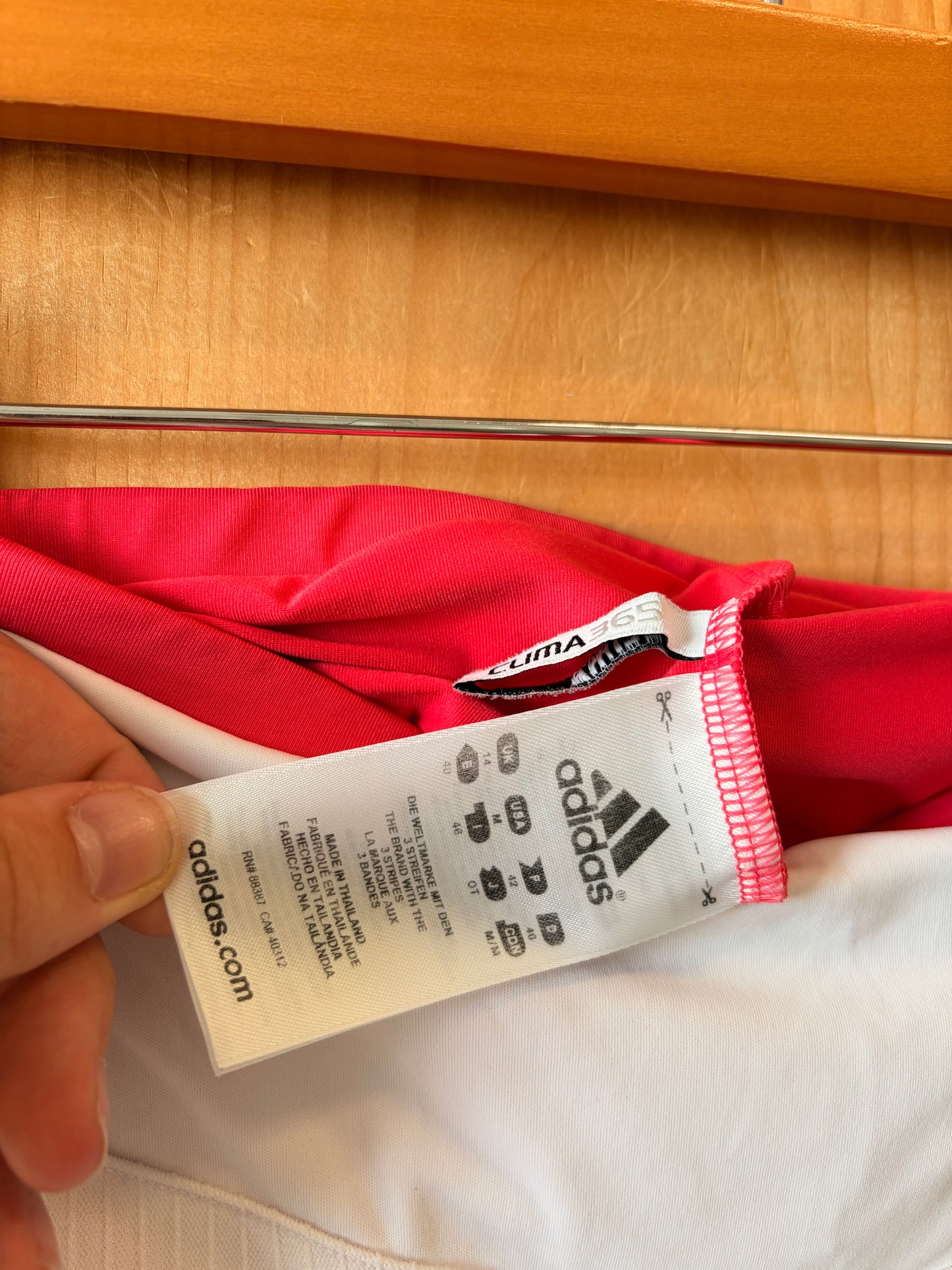 White & Pink Adidas Tennis Skort : M
