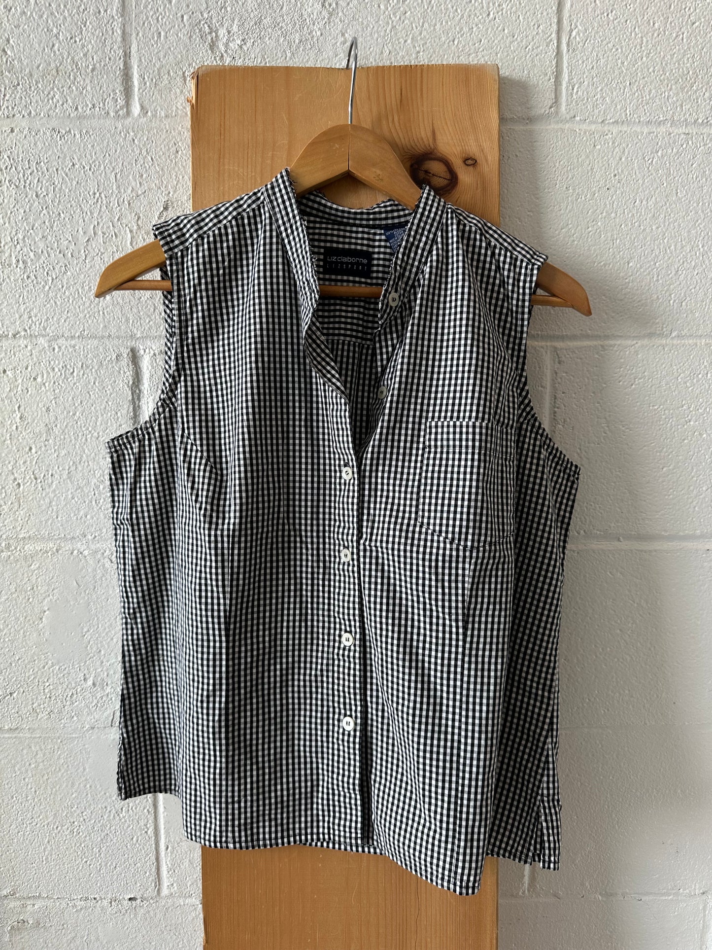 Gingham Sleeveless Top : L