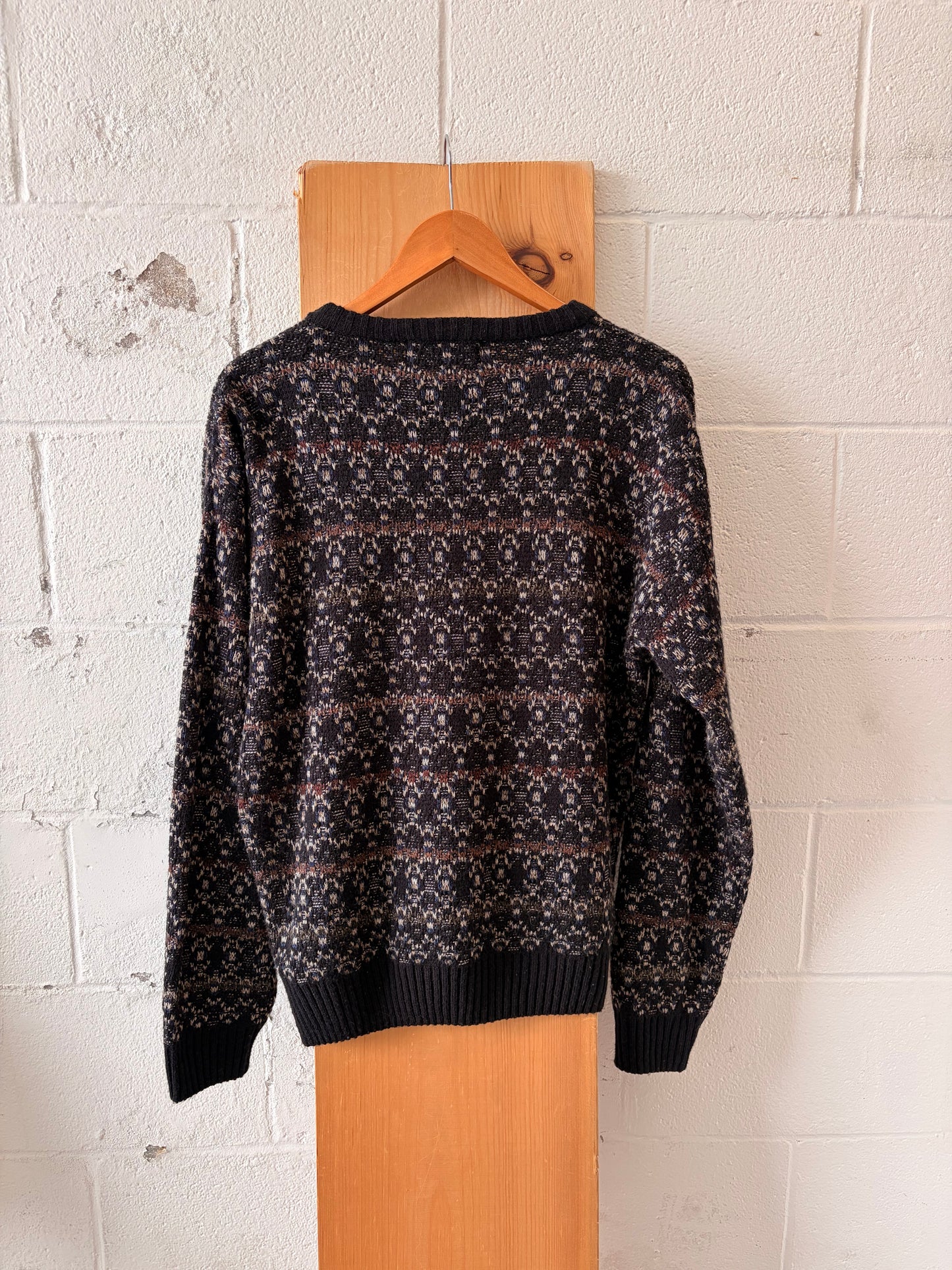 Geoffrey Beene Patterned Knit Sweater : L