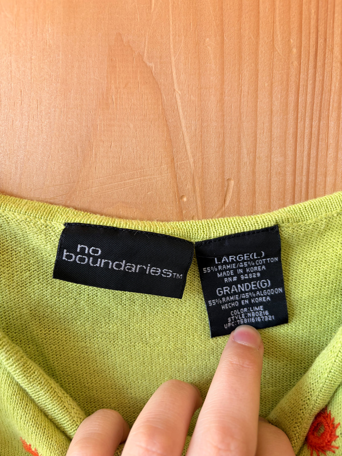 Vtg NoBo Embroidered Green Tank : L