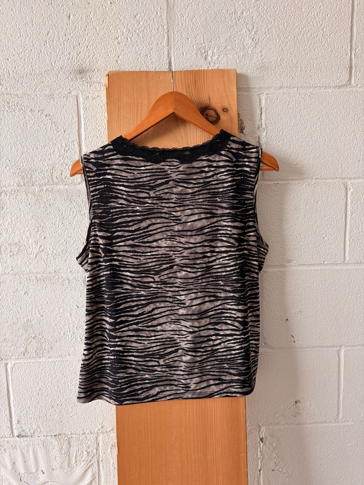 Vtg Zebra Print Cami : L