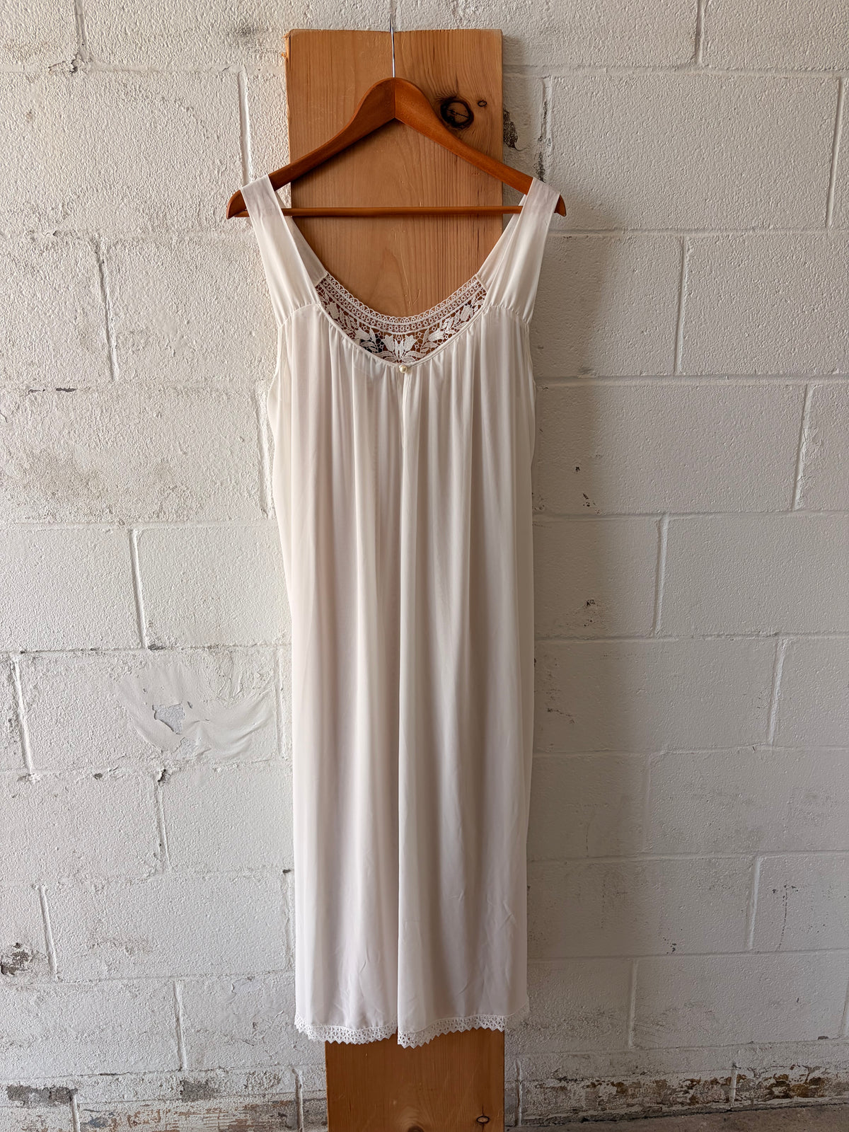 Vtg Sheer White Peignoir Set : XL