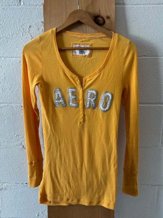 Y2K Aeropostale Yellow Henley : L