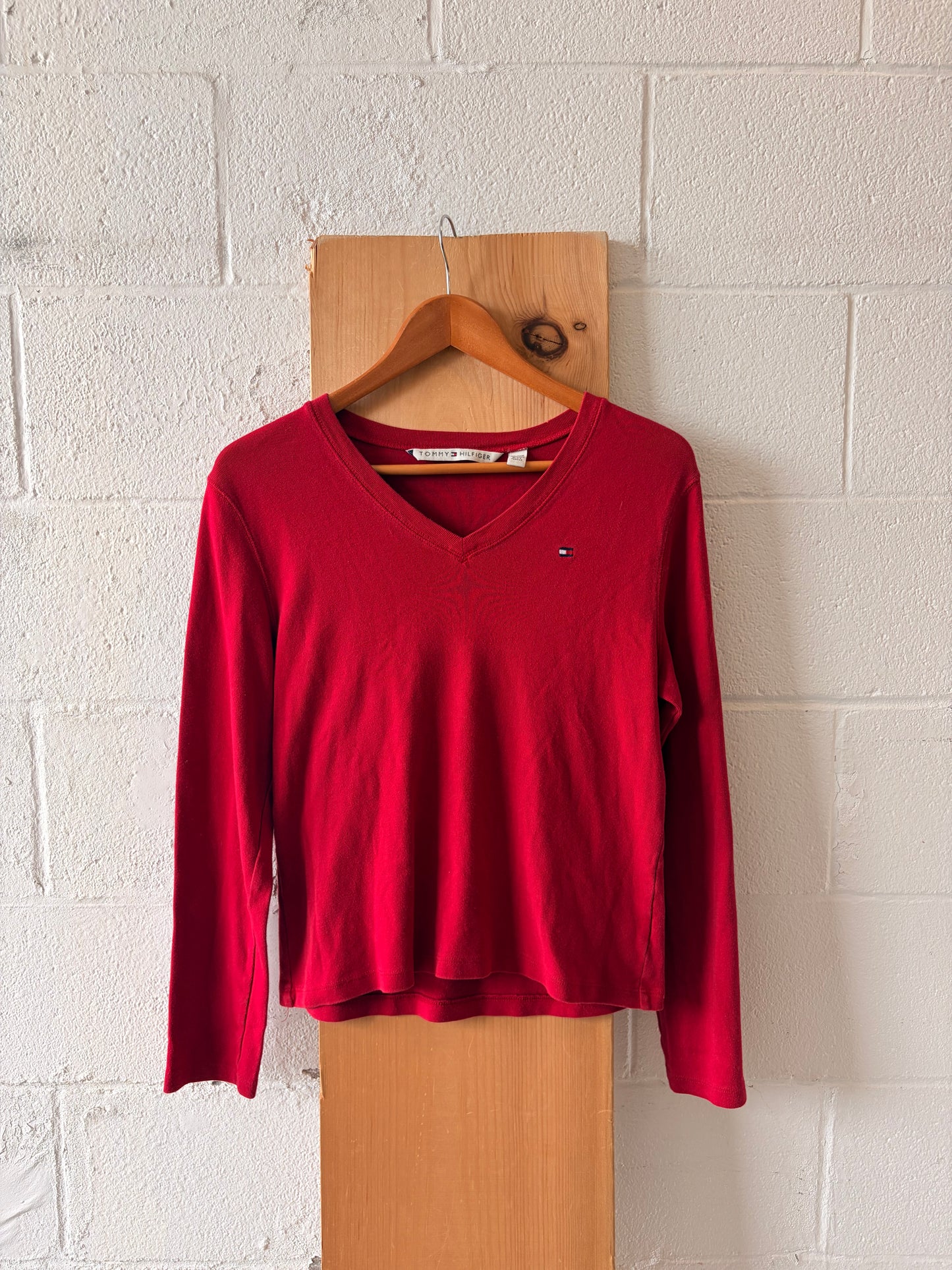 Long Sleeve Tommy V-Neck : XL
