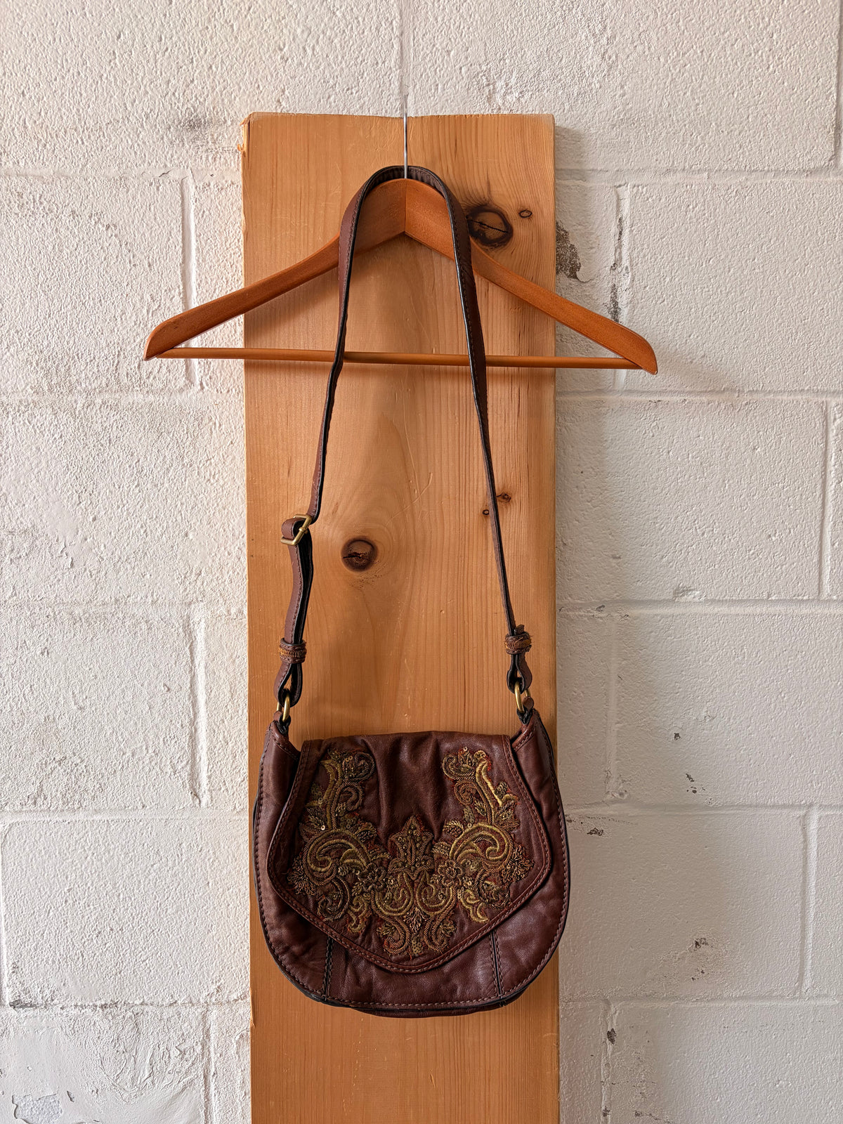 Embroidered Leather Bag
