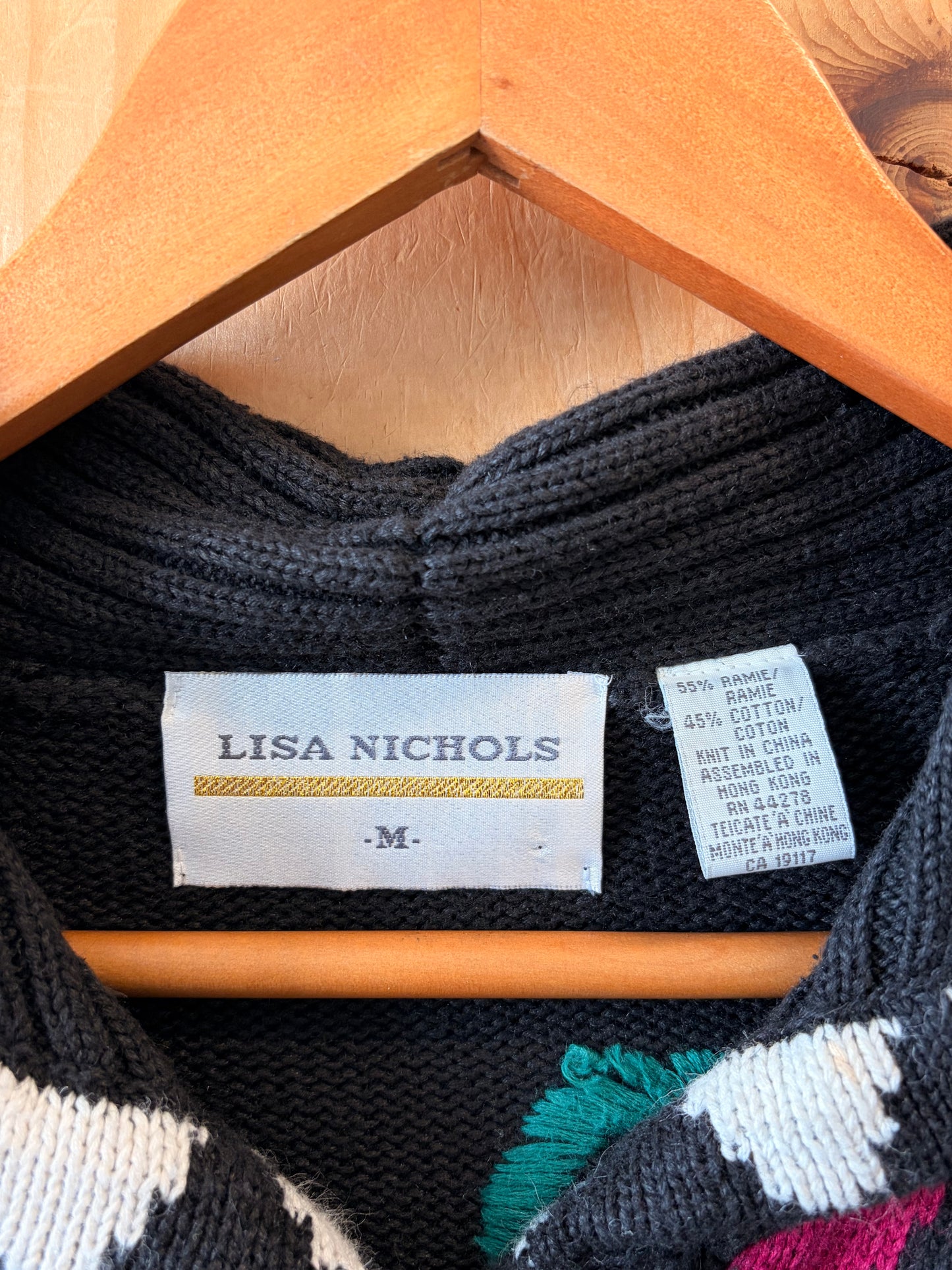 Colorful Embroidered Cardigan Sweater : M