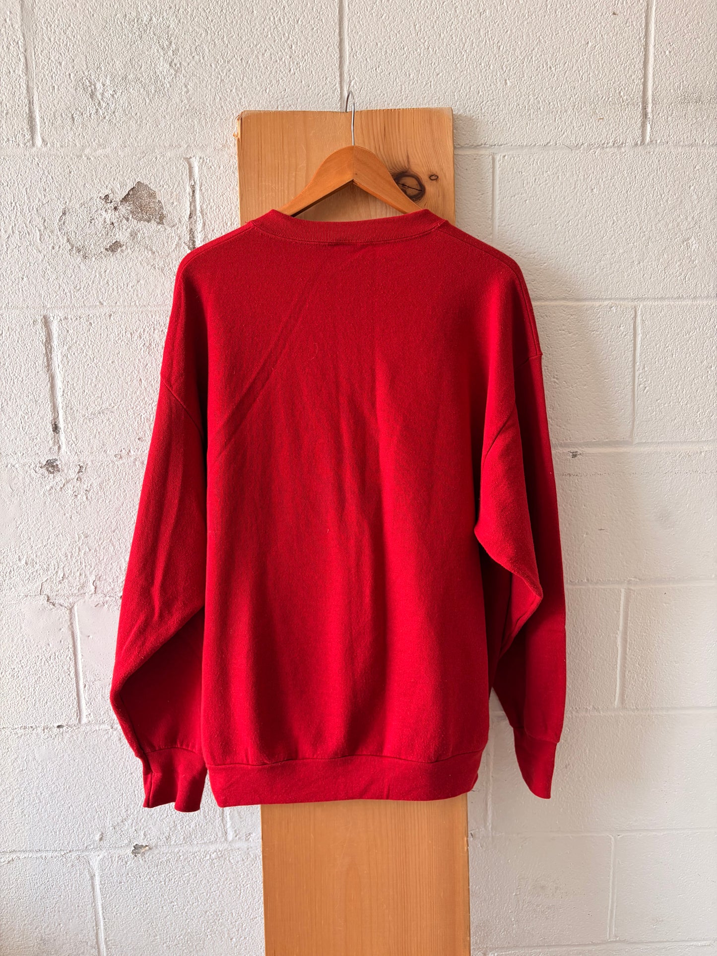Vtg Red Razorbacks Crewneck : XL
