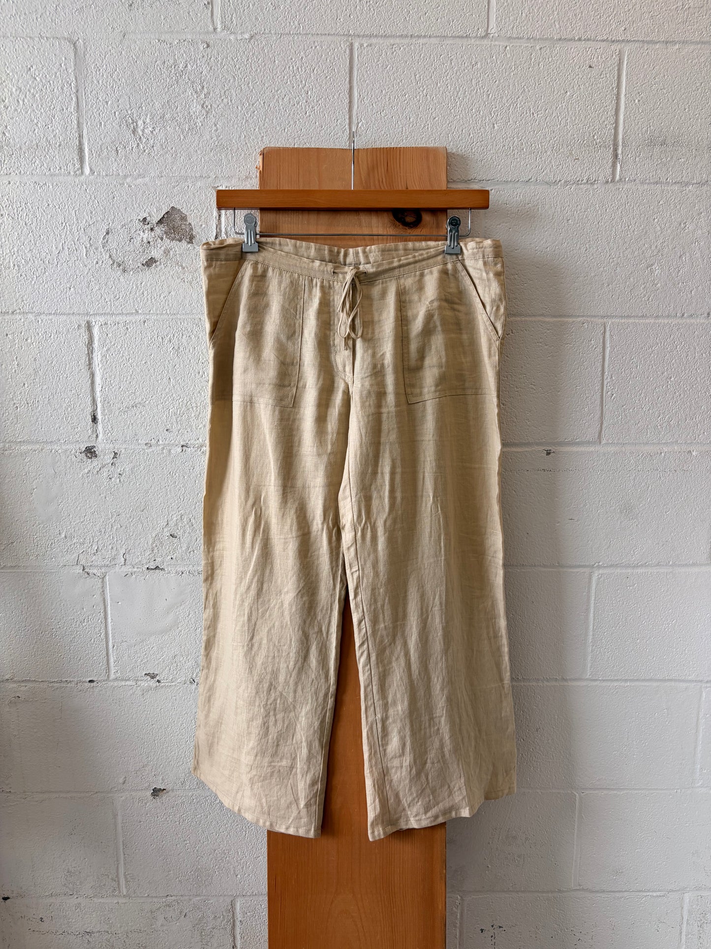 Tan Linen Capris : S