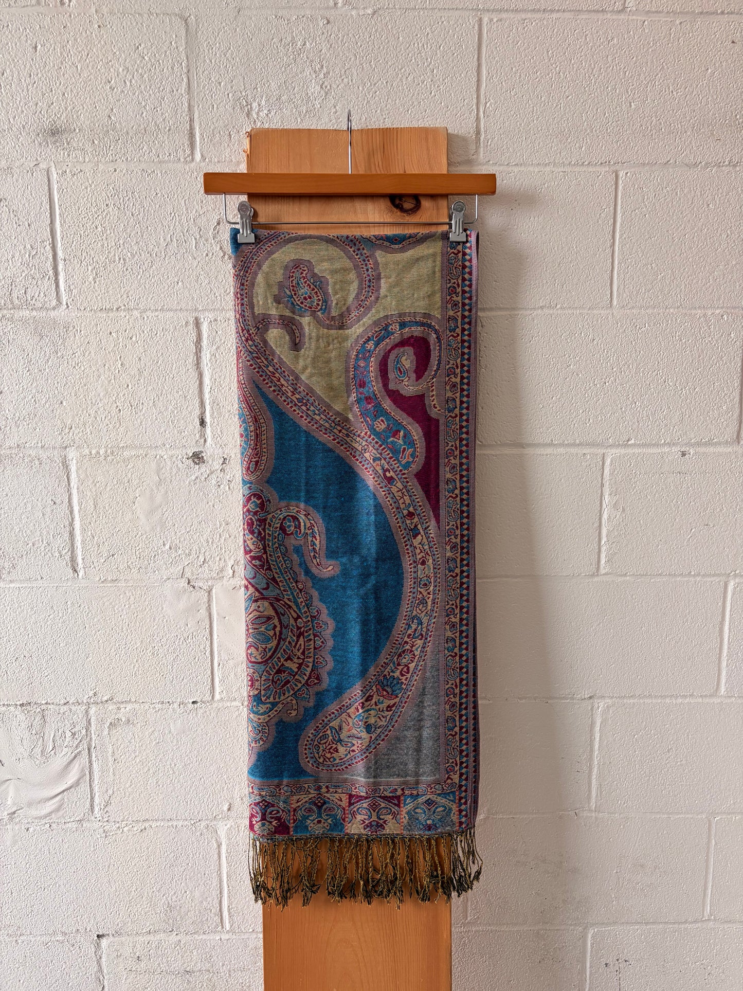 Colorful Tapestry Tassel Scarf / Wrap