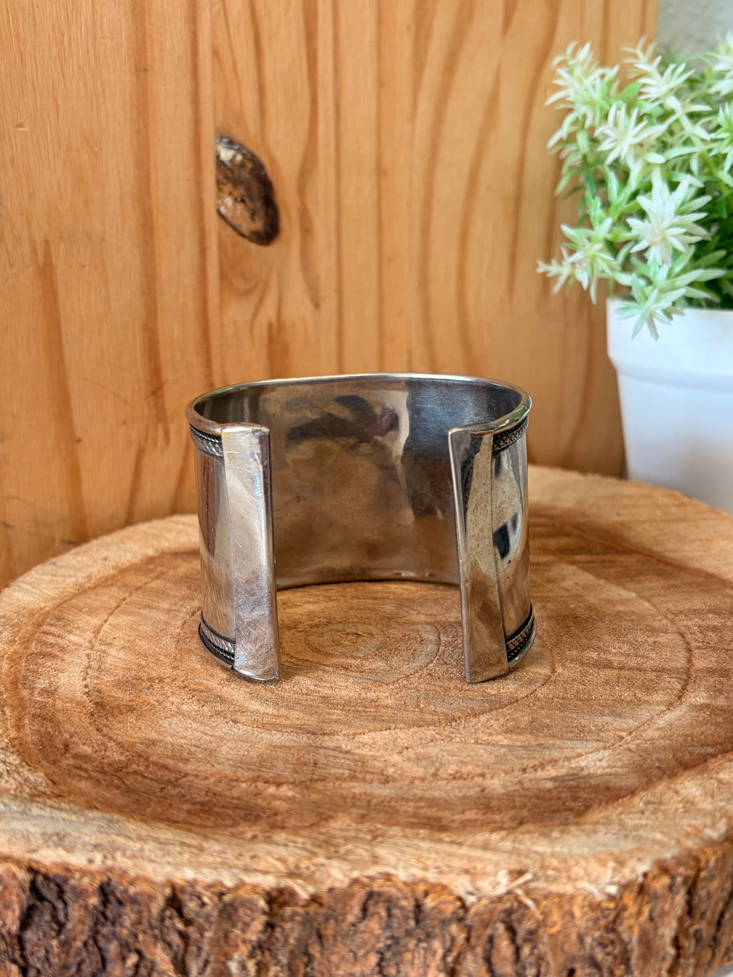 Red & Silver Tone Cuff