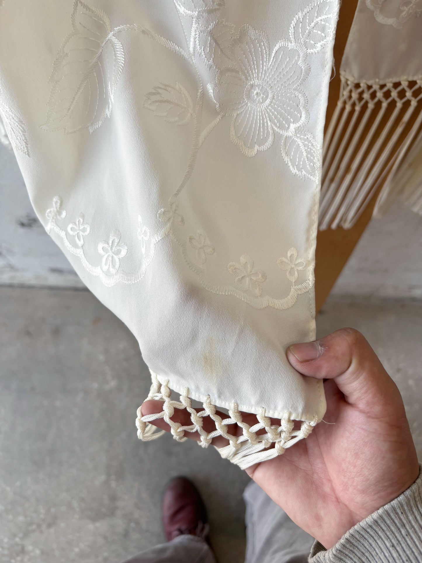 White Shawl : 84” Total L