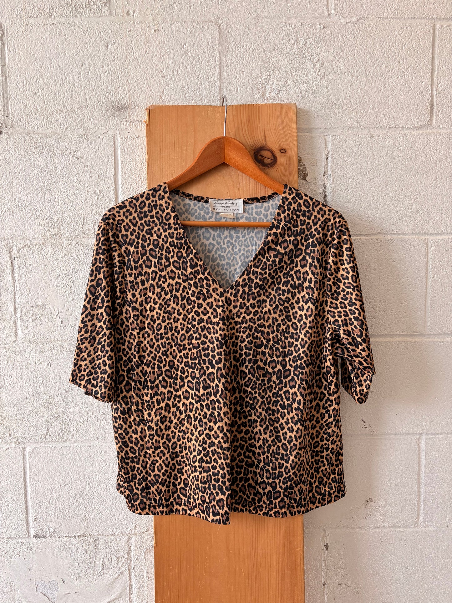 Vtg Leopard Print Top : 18/20