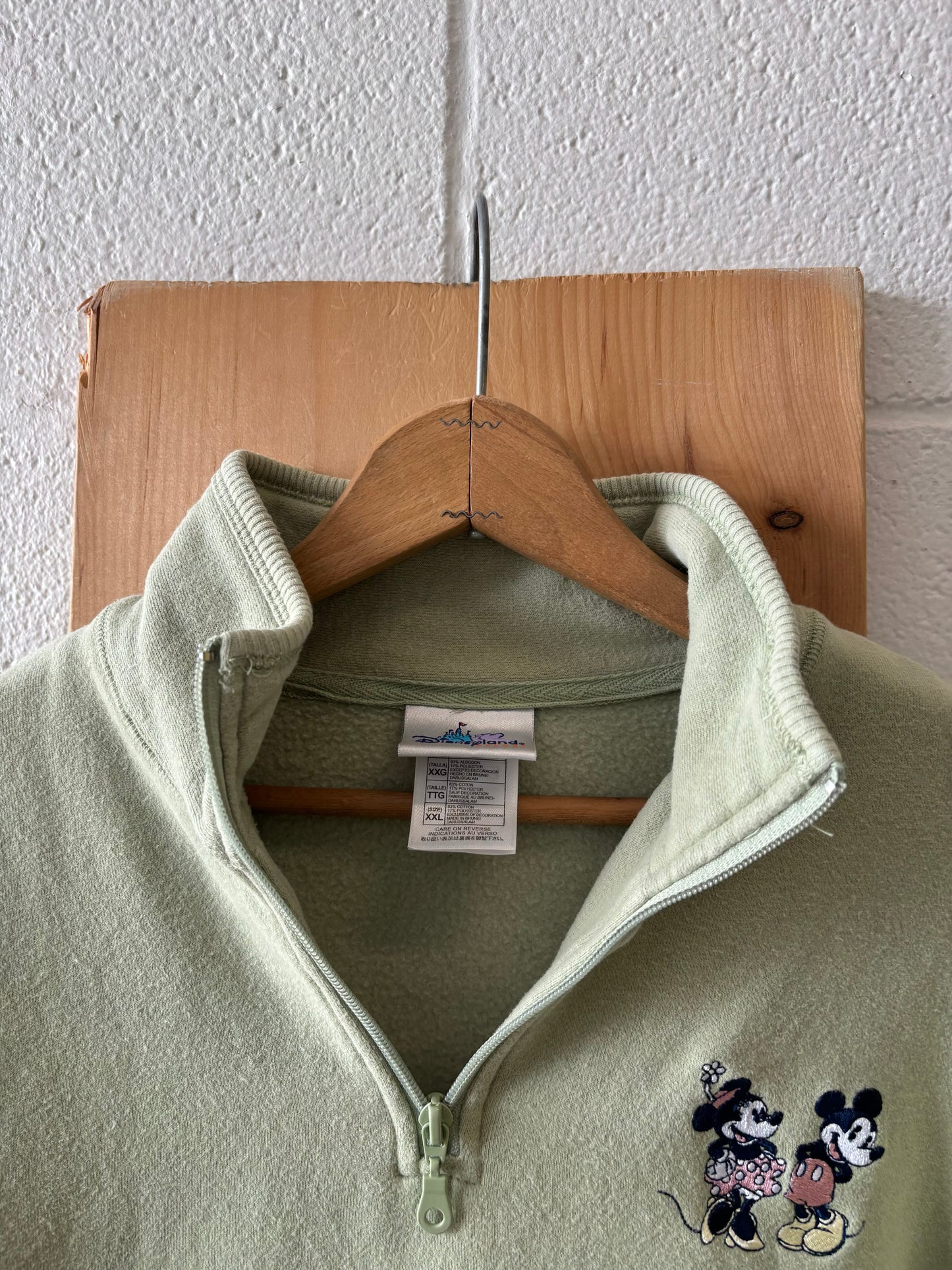 Green Disney 1/4 Zip : XXL