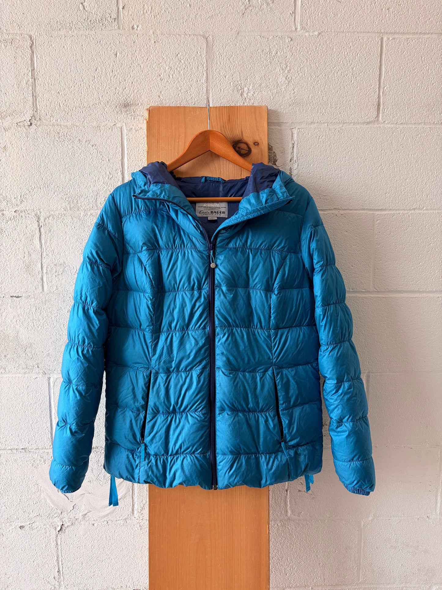 Blue Eddie Bauer Goose Down Coat : XL