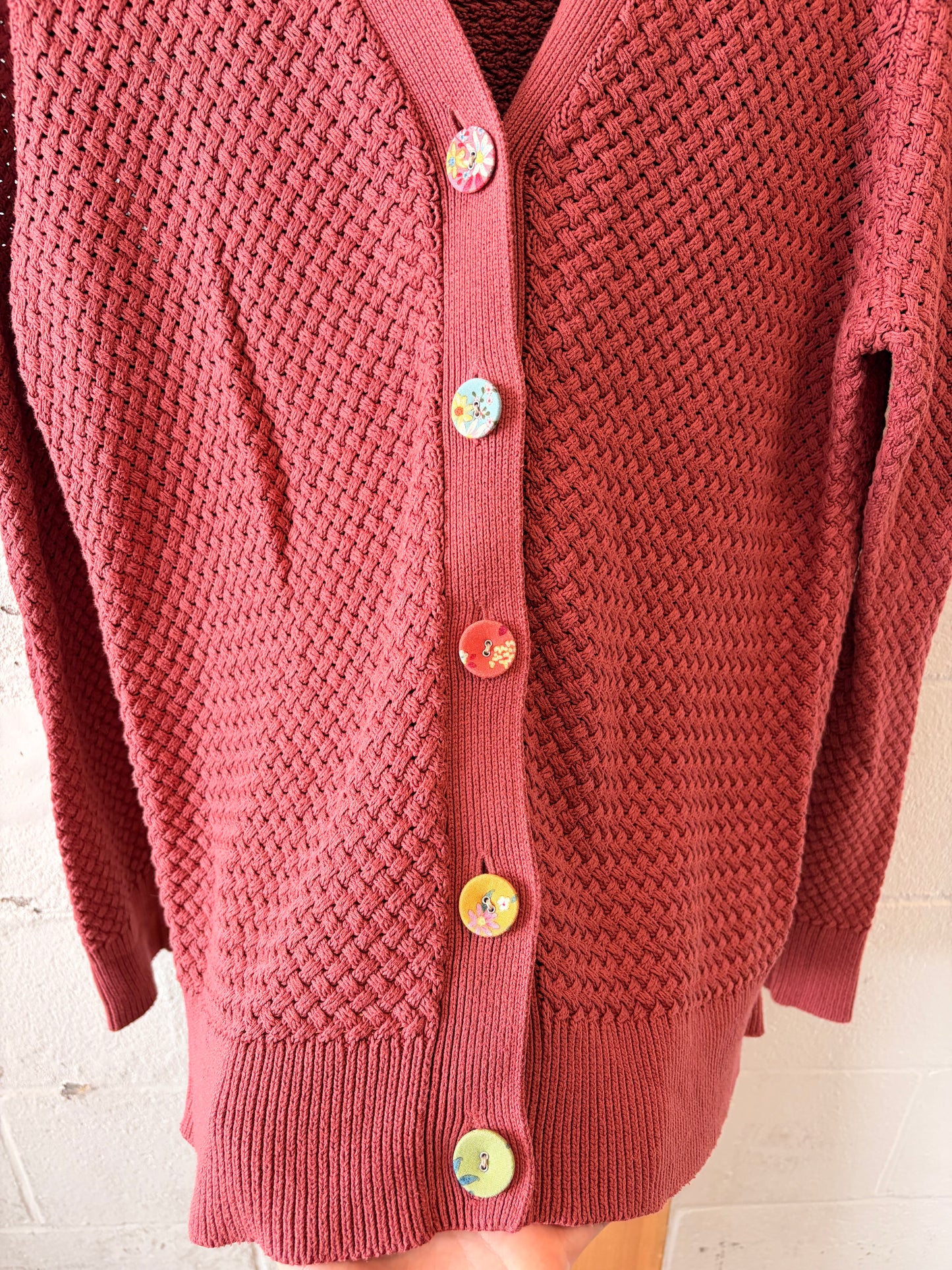 L.L Bean Raspberry Cardigan : M