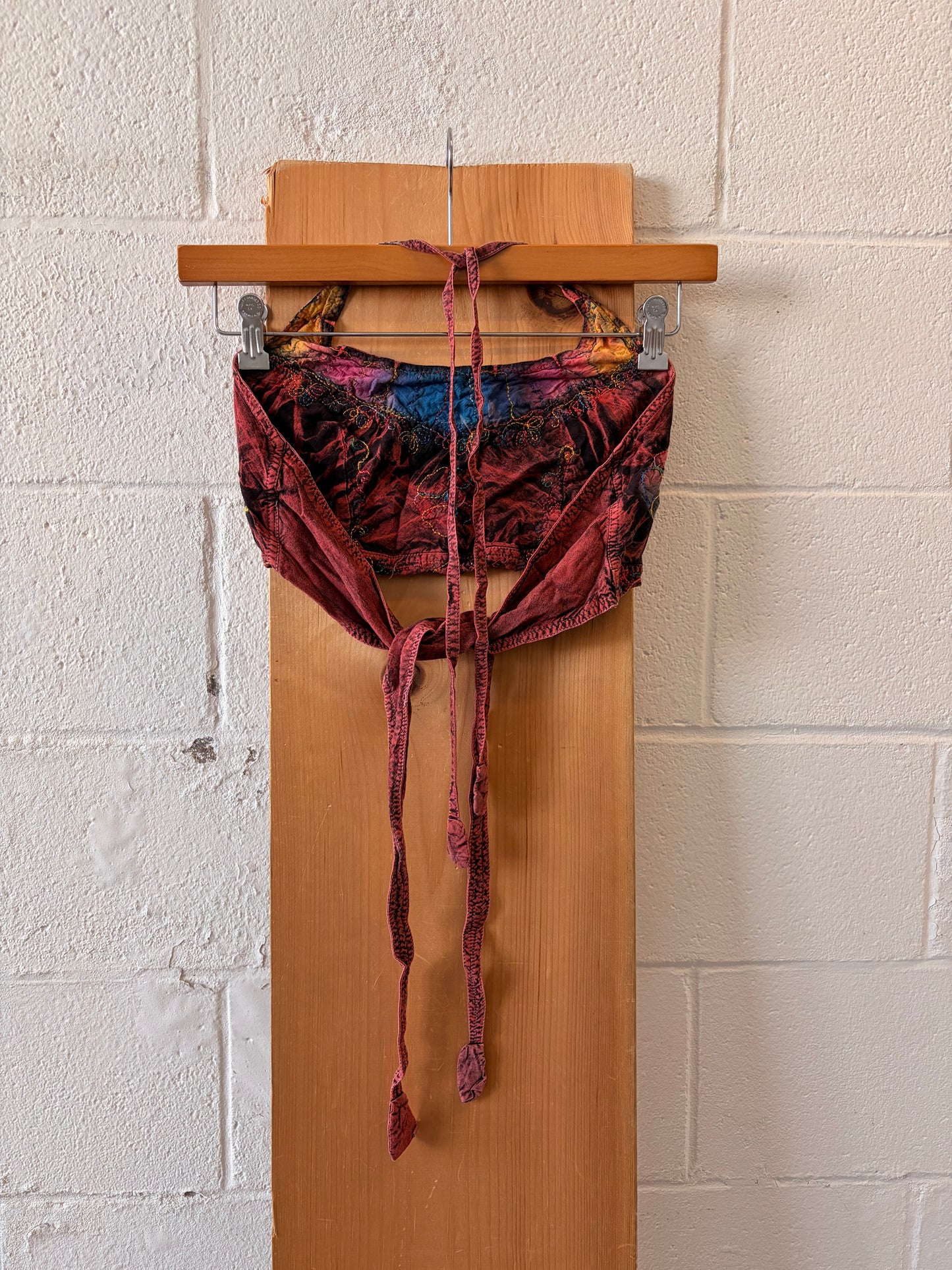 Cropped Boho Patchwork Halter : OS
